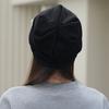 Women's windproof versatile trendy knitted beanie, Japanese and Korean style, autumn and winter headwrap hat, warm and cold-proof, pure cotton