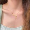 Butterfly Fringe Necklace Women Titanium Steel Simple Collarbone Chain Accessory Non Fading