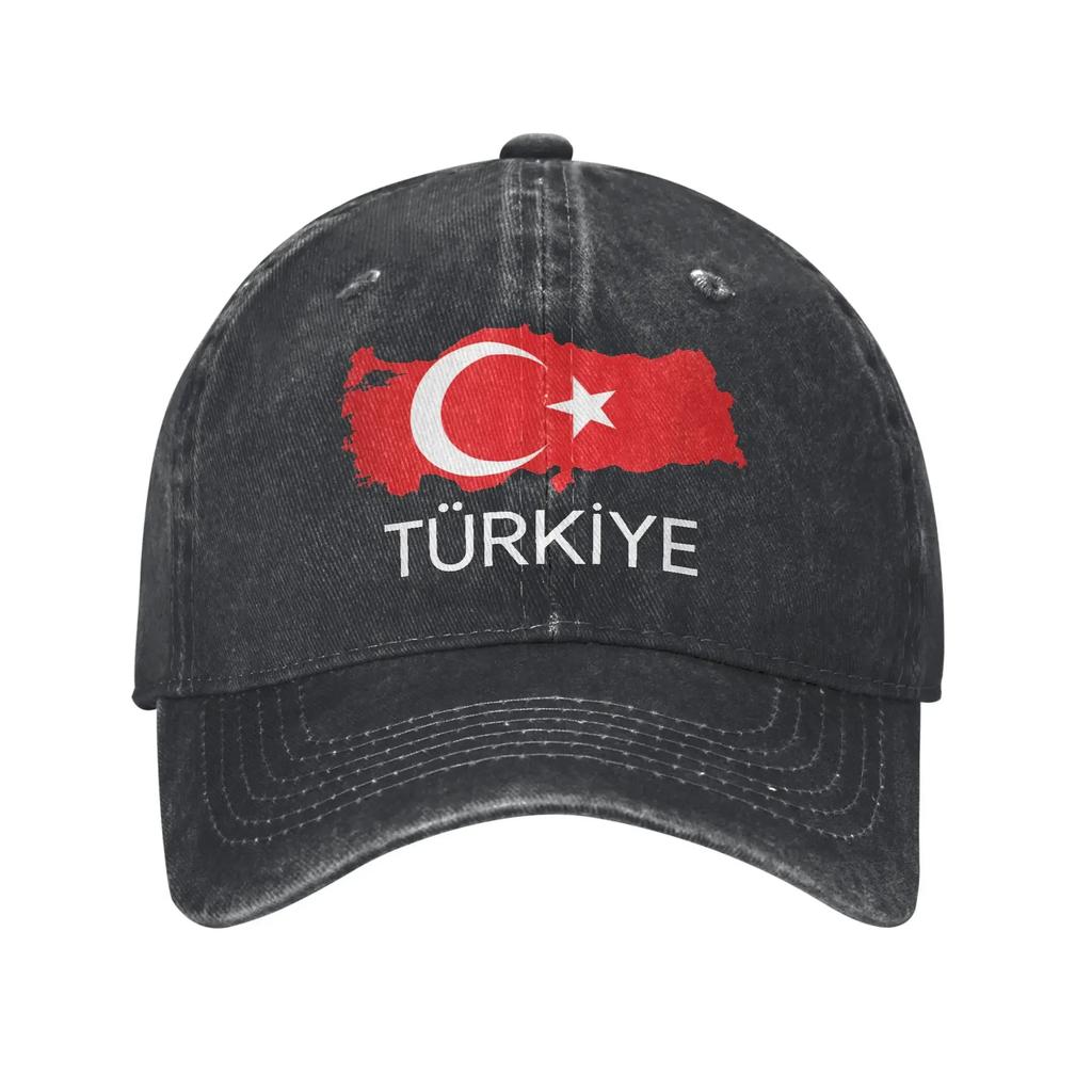 Turkish Flag Turkey Proud  Baseball Caps Unisex Distressed Denim Snapback Cap Outdoor All Seasons Travel Adjustable Caps Hat