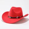 Farm West cowboy hat for men and women, music party jazz hat, autumn/winter European and American style felt top hat