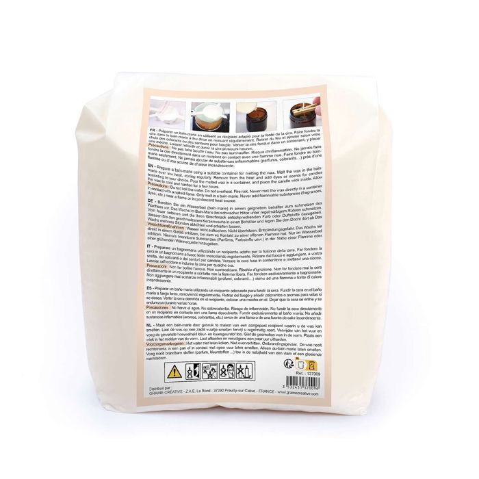 1.2 Kg Bag of Vegetable Wax for Candles, Special Refilling