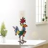 Versatile Yard Accent Colorful Iron Chicken Figurine for Indoor and Outdoor Use