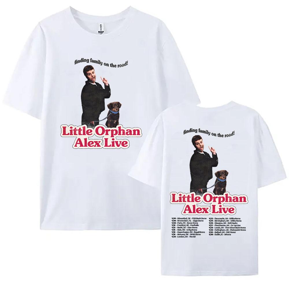 Little Orphan Alex Live 2026 New European Arena Tour Tshirt ALEX WARREN Finding Family on The Road Tshirt Short Sleeve Cotton S