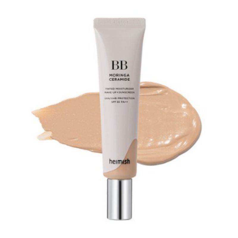heimish Moringa Ceramide BB Cream SPF30 PA++ 30ml Hydrating Korean Foundation Natural Coverage Makeup