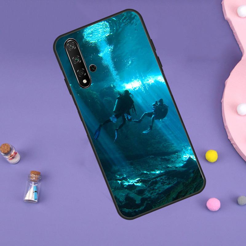 Scuba Diving For Huawei Nova 10 9 SE 3i 7i 8i 11i 12i Y60 Y61 Y70 Y72 Y73 Y90 Y91 P20 P30 P40 Lite Case