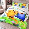 Adventure Time cartoon 3Pcs Bedding Set Duvet Cover With Two Pillowcases For Bedroom Home Decoration