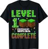 Level 100 Days Complete Pixel Gamer School Gift T-Shirt