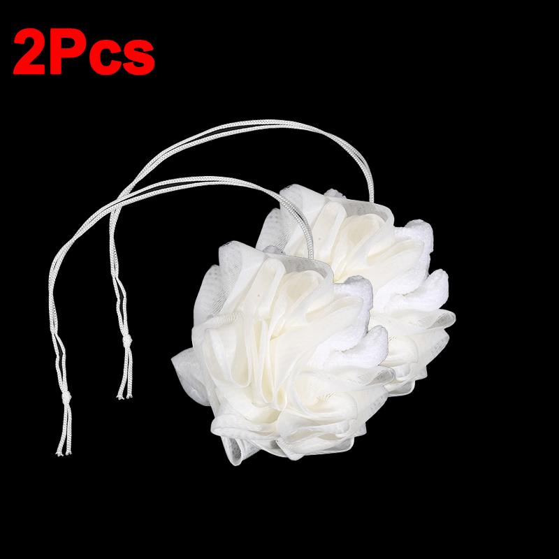 Soft Exfoliating Bath Ball Loofah With Drawstring Mesh Sponge For Skin Care Bathing Towel Soap Pouch Body Scrubber Shower Gift Spa Tool 1/2/3/4/5 PCS