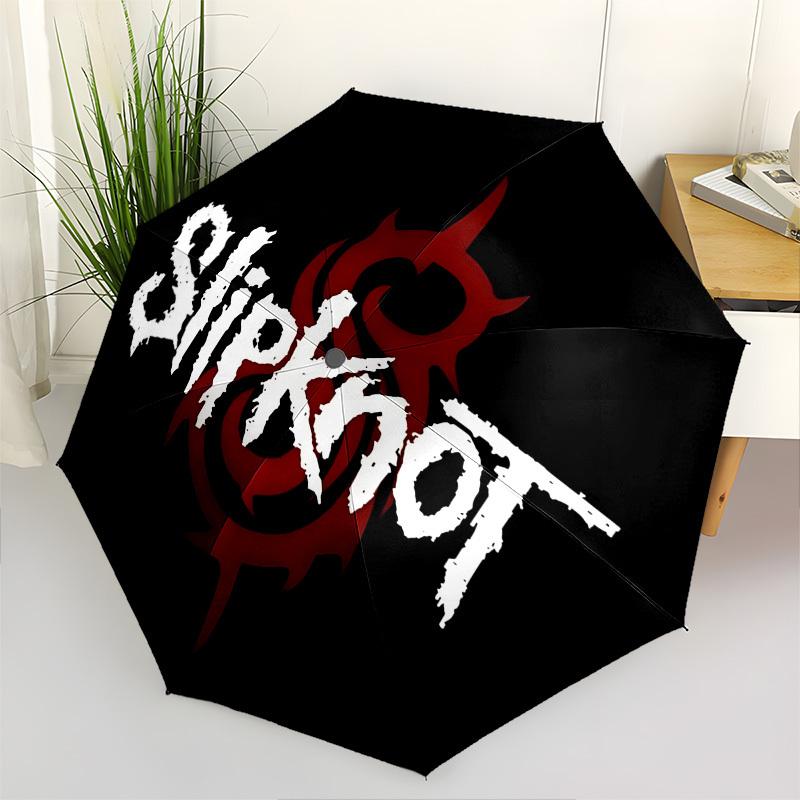 

Slipknot, Heavy Metal Themed Automatic Opening and Closing Umbrella, Brightly Colored 8-rib Portable Umbrella, Suitable for Men and Women, A