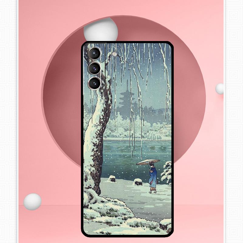 Ukiyo-e Japanese Style Art Case For Samsung Galaxy S25 Ultra S20 S21 S22 S23 S24 Ultra S9 S10 Plus S25 FE Cover Funda