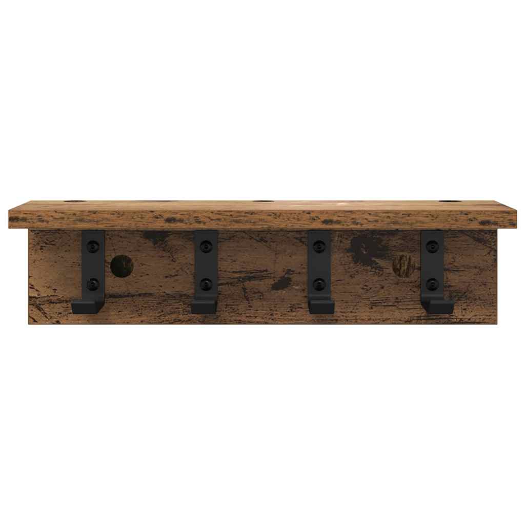 Wall Mounted Nightstand Reclaimed Wood 40 x 10.5 x 10.5 cm