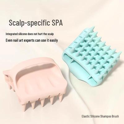 Elastic Silicone Scalp Massage Shampoo Comb - Gently Cleans and Smooths Hair Without Damage