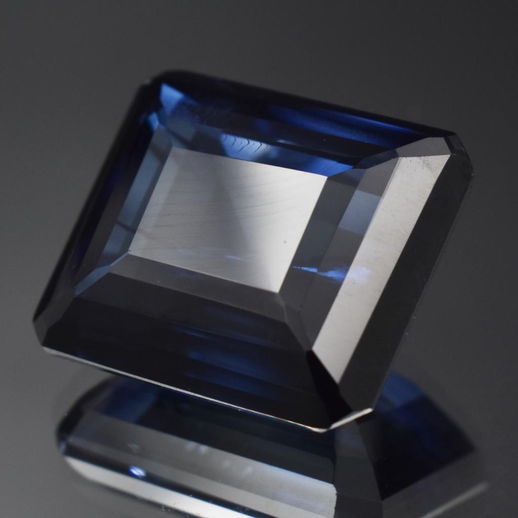 Natural Blue Sapphire Loose Gemstone Emerald Cut 40.25 ct September Birthstone for Gem Collections