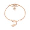 Pulseira Saturno Cravejada Série Clássica Bas-Relief Mayfair Pulseira Feminina Latão Ouro Rosa 61020032G118G118MY