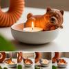 Puppy Candle Holder Handmade Animal Tea Light Candle Holder Cartoon Sleeping Dog Tealight Candle Holder for Dog Lovers Gift Home Decor
