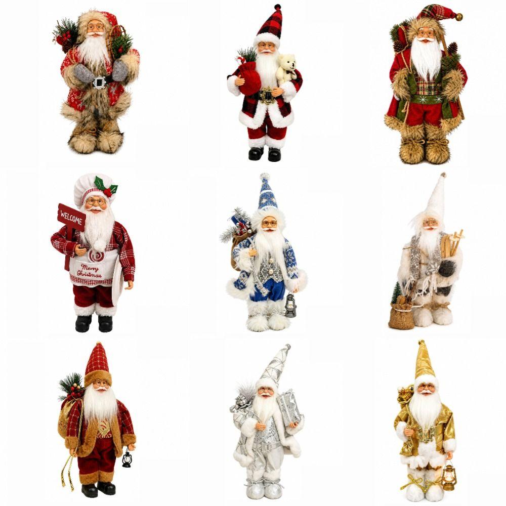 Cute Santa Claus Doll Creative Christmas Ornament Standing Santa Doll Christmas Gifts