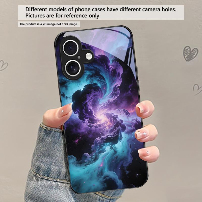 Hot Orange Gold Color For iPhone 17 Air 16 E 15 Plus 14 Pro Max 13 12 Mini 11 5 6 7 8 Plus XR XS Max SE Black Glass Phone Case