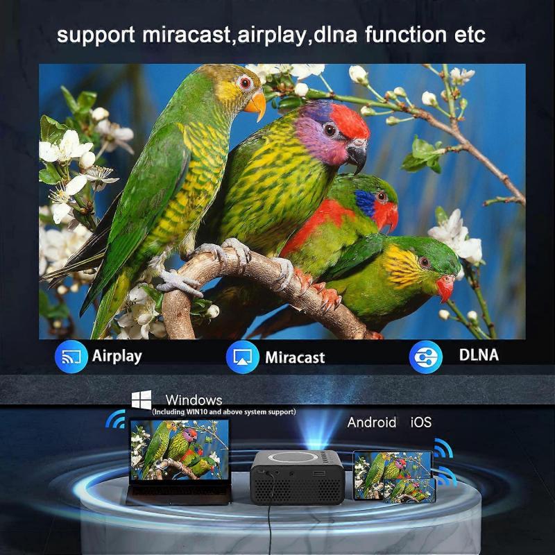 Mini Projector YT300 LED 1080P Smart Home Theater USB Wire Wifi Wireless Sync Phone Game Beamer