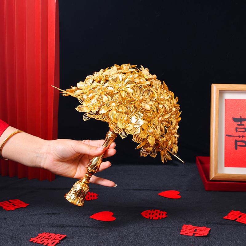 Goldenes Handstrauß DIY-Set: Hochwertiges goldenes Braut- & Brautjungfern-Geschenk für eine chinesische Hochzeit