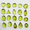 Natural Peridot Mix Shape Cabochon Loose Gemstone Lot 20-25 Pcs 30 CT For Jewelry Making
