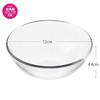 Toyo Sasaki Glass Alpha Bowl 12 Plates, Set of 6, Made in Japan, Dishwasher Safe, Glass Plates, Round Plates, Dishware, Dishes, Tableware, P-19303