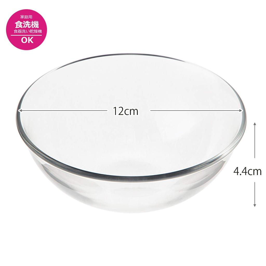 Toyo Sasaki Glass Alpha Bowl 12 Plates, Set of 6, Made in Japan, Dishwasher Safe, Glass Plates, Round Plates, Dishware, Dishes, Tableware, P-19303