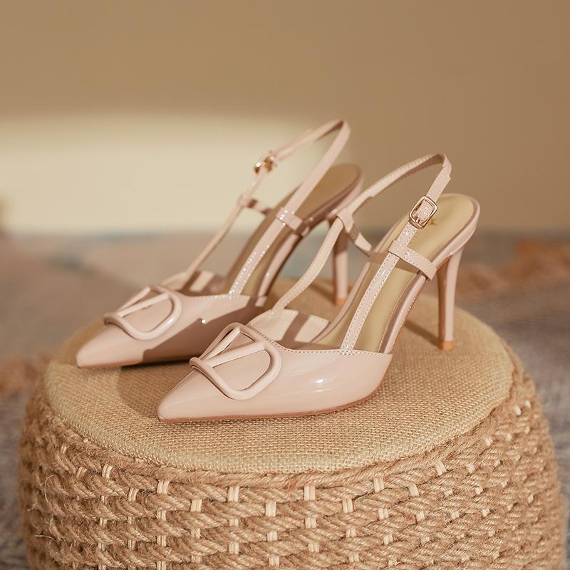 Pointed Sandals Women's Fashion Huizhou Women's Shoes Genuine Leather Spring Women's High Heels Women's Shoes 2025 Spring and Summer Shoes