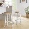 Bar stool - Sonoma oak / white legs