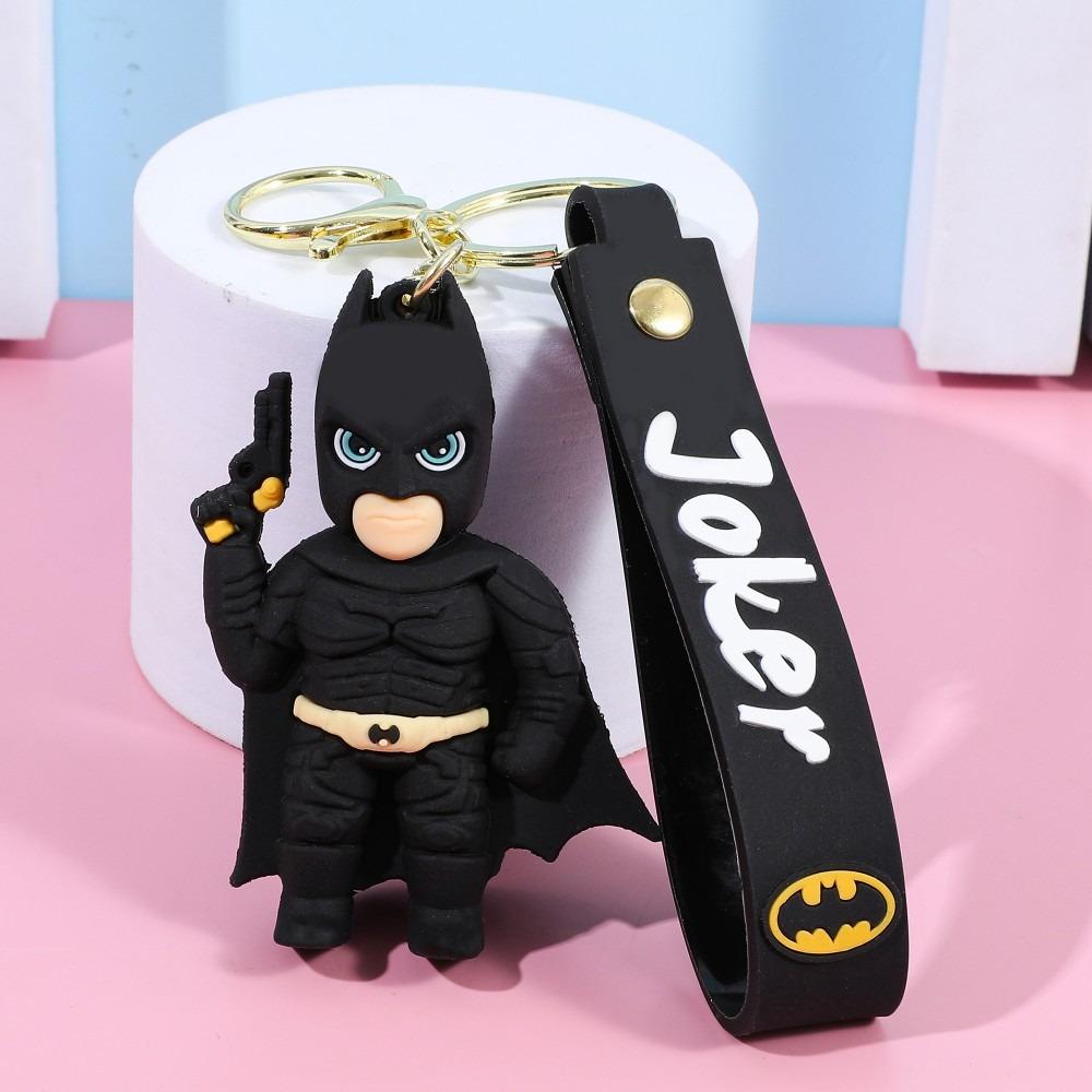 Anime cartoon l Batman Catwoman Joker image doll PVC car keychain cute Halloween series bag pendant ornaments key ring