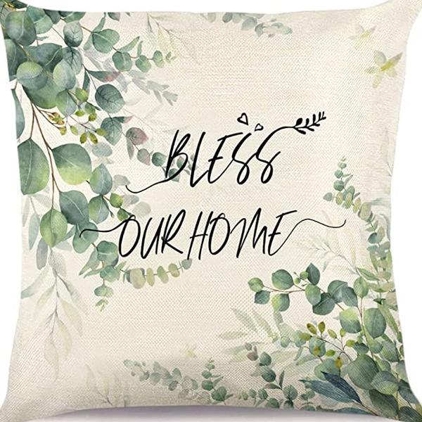 Plant and Flower Print Pillow Case Car Home Sofa Living Room Linen Pillow Cushion Nordic Style