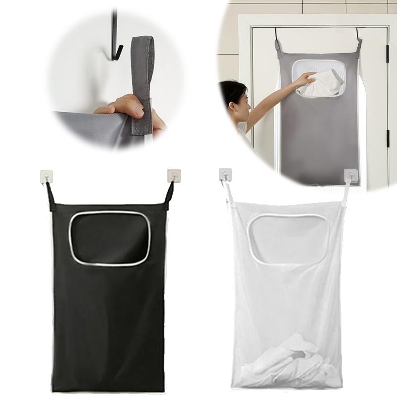 Door Hanging Laundry Basket Wall Mounted Dirty Clothes Storage Box Household Sundries Toy Organizer Bag Bathroom Hamper