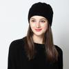Women's 100% Pure Cashmere Cable Knit Hat - Thick, Warm, and Fashionable for Autumn and Winter