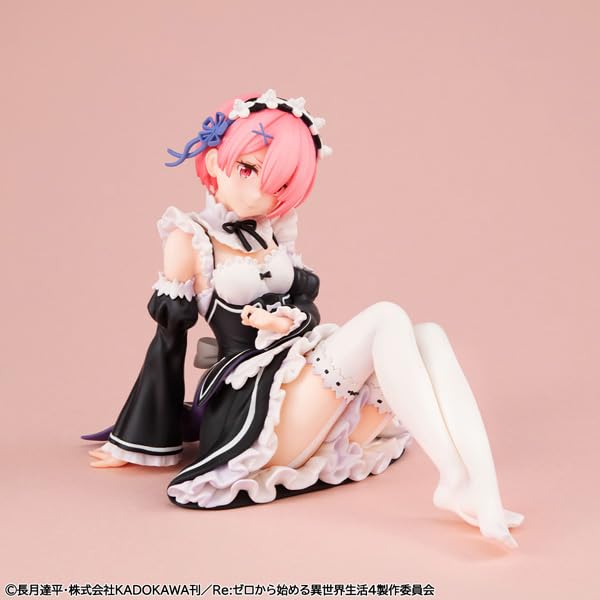 MegaHouse Melty Princess Starting Life in Another Ram Figure PVC Resin Complete Figure "ReZero - World" Palm-Sized (Approx. 90mm) - Pre-painted