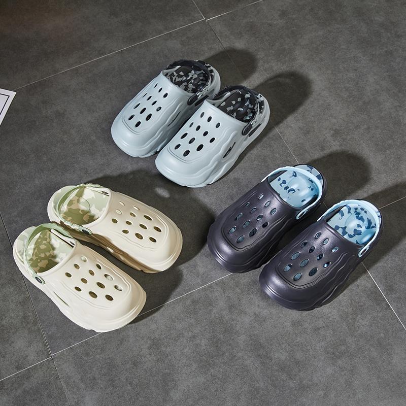 Fashion Men's Trendy Thick Soled Sandals Outdoor Slippers Men Garden Shoes Comfortable Men Summer Casual Shoes Half Drag Beach Sandals