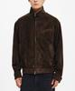 INTEMPOMOOD High-Neck Suede Jacket_Brown