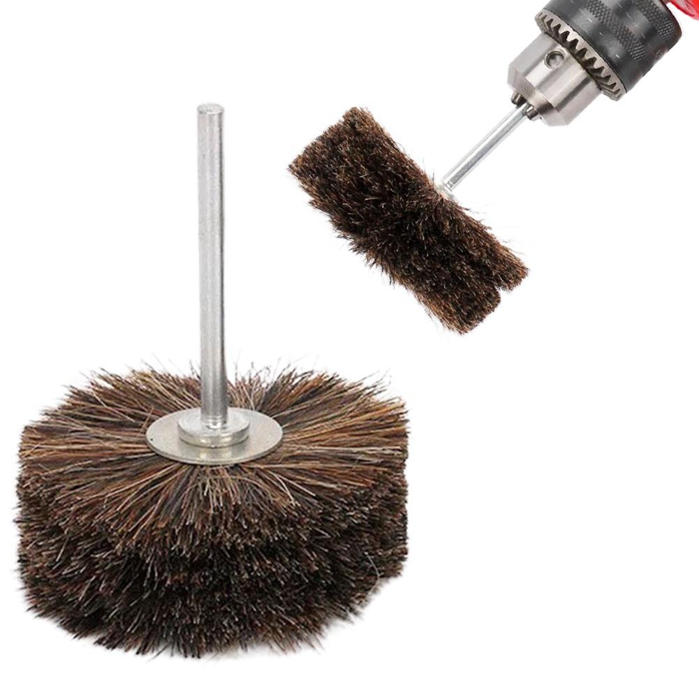 

3,35-дюймовая колесная щетка, коричневая нейлоновая полировальная щетка, 1 шт.