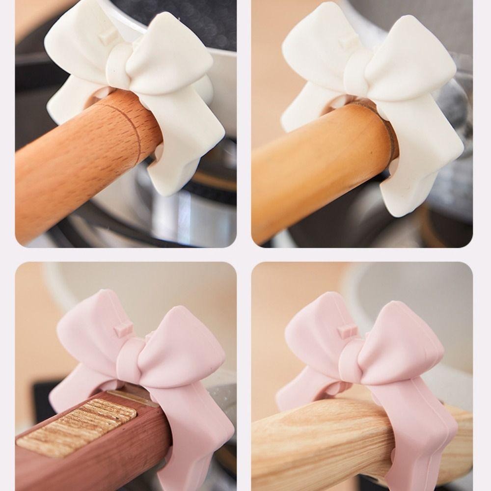 5pcs Anti-Overflow Bow Spatula Holder Heat Resistant Spatula Protective Rack  Cooking Station