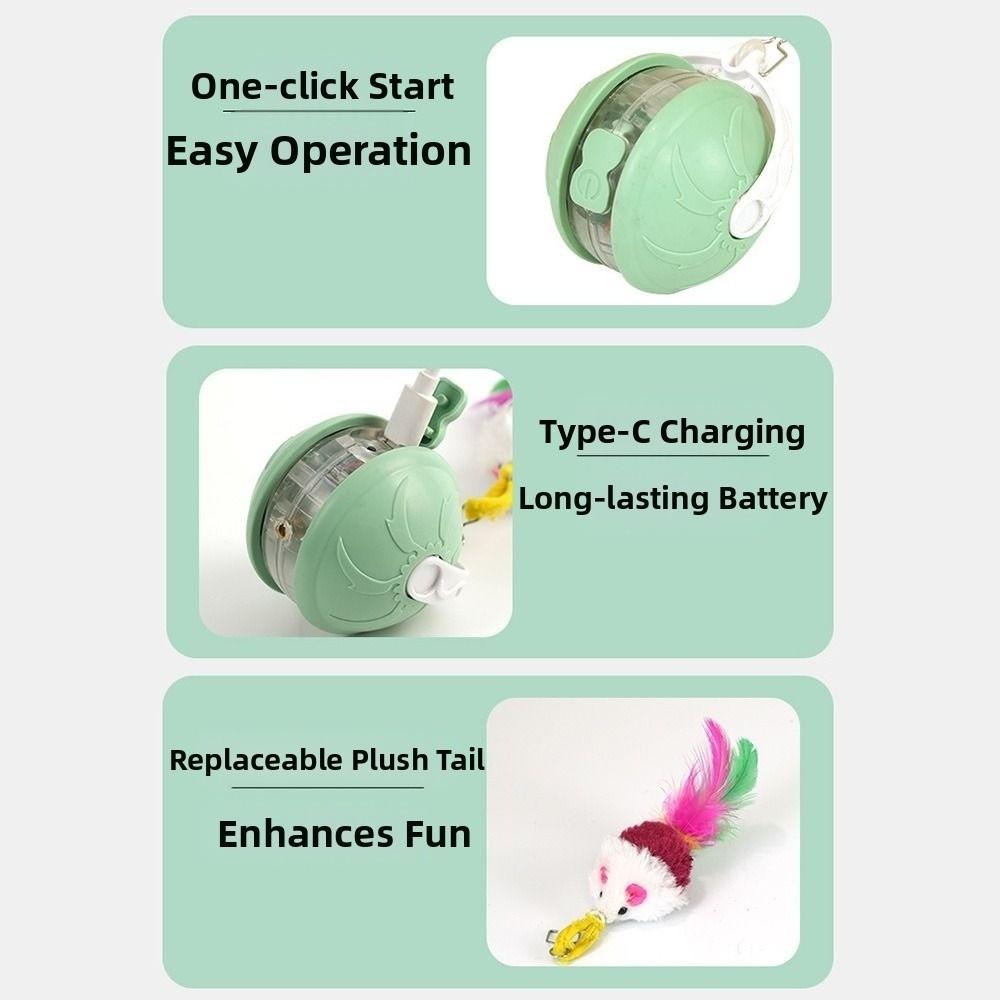 Voice Alert Cat Infrared Interactive Ball Bite-resistant Intelligent Laser Toy  For Cat Training