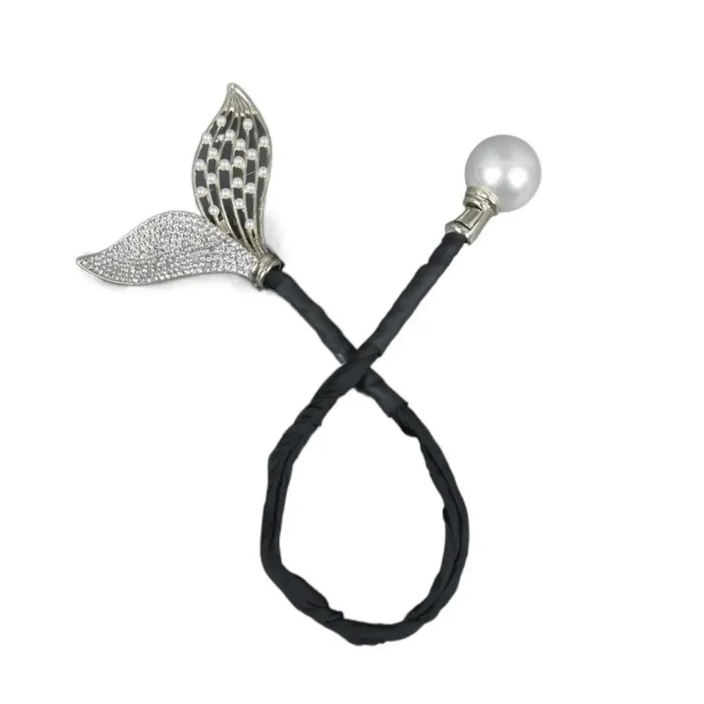 Whale Tail Rhinestone Flower Hair Clip Hair Bun Maker Bundle Lazy Hair Curler Hair Accessories Hair Styling Tool