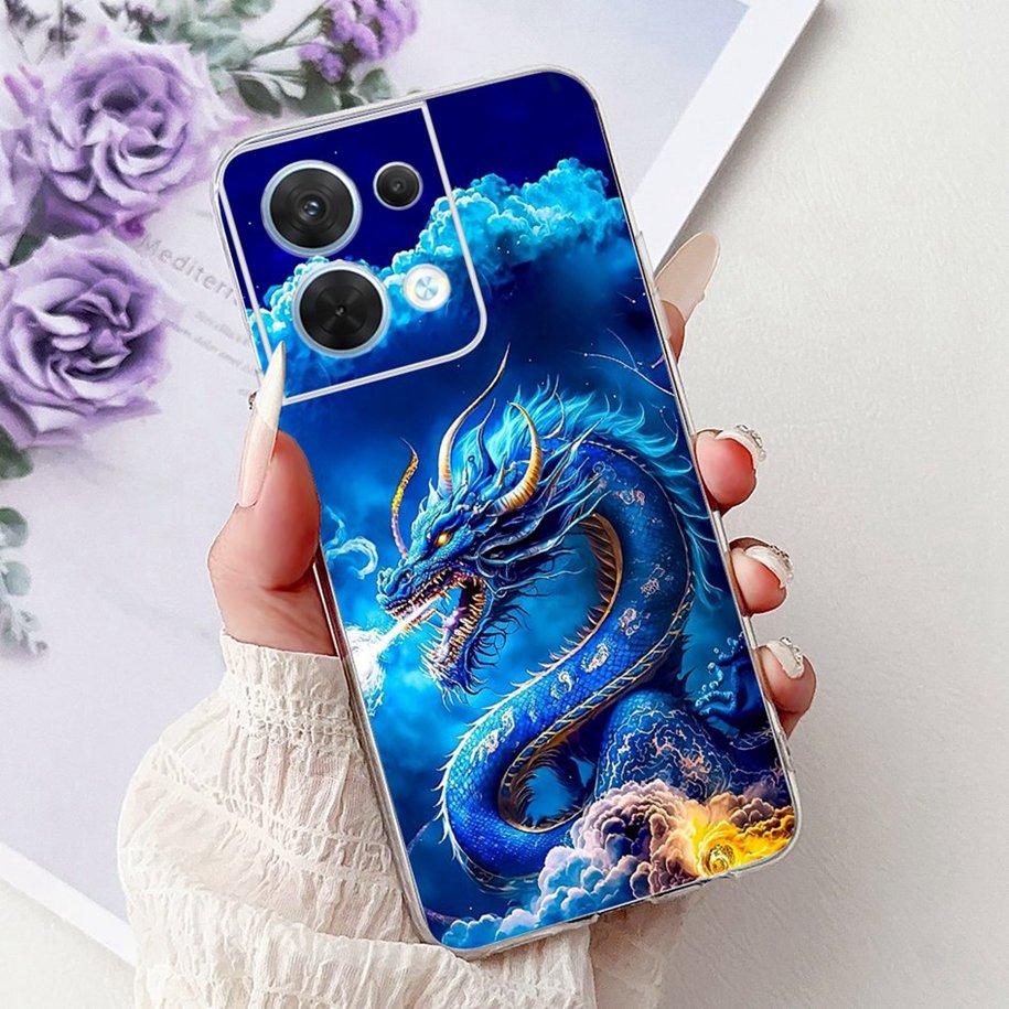 For OPPO Reno 8 Case CPH2359 Cover Cute Cartoon Cat Carp Lion Soft Silicone Shockproof Bumper For OPPO Reno8 Pro 5G CPH2357 Capa