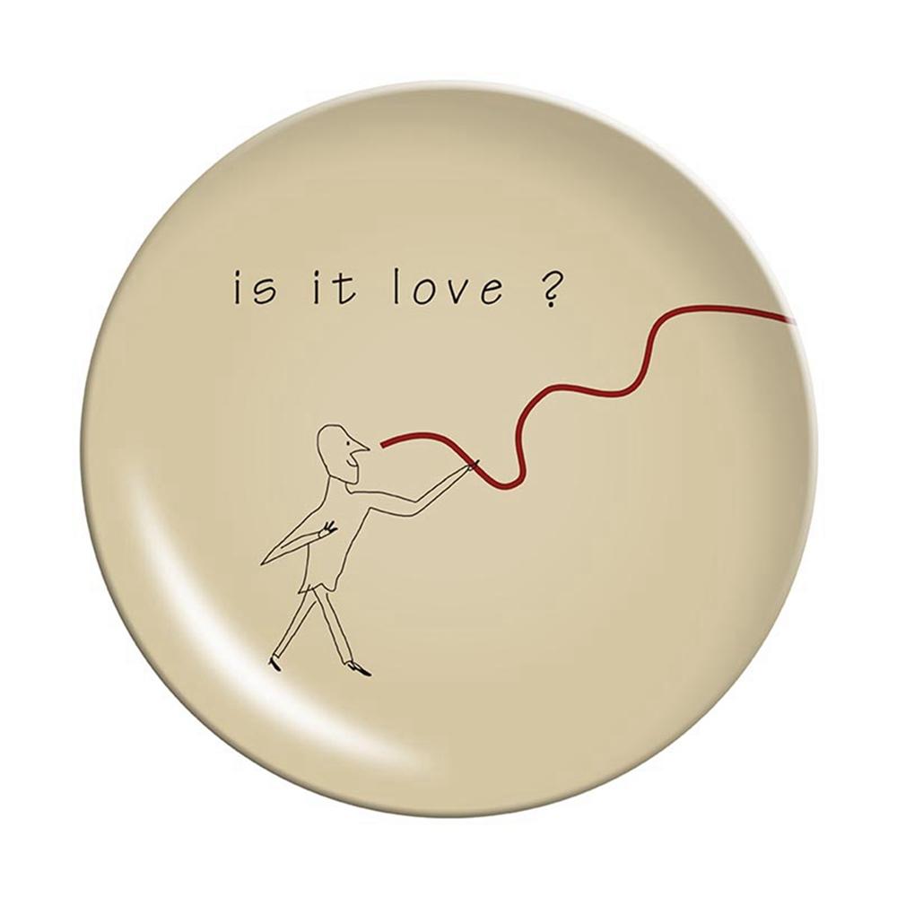 Natural Bamboo Fiber Plates Dinnerware Modern Creative Pattern Reusable Unbreakable Plates