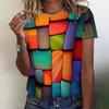 3d Colorful Stones Print Tshirt For Women Summer Fashion Casual Loose T Shirt Oversized Short Sleeve O-Neck Tops Design Clothing