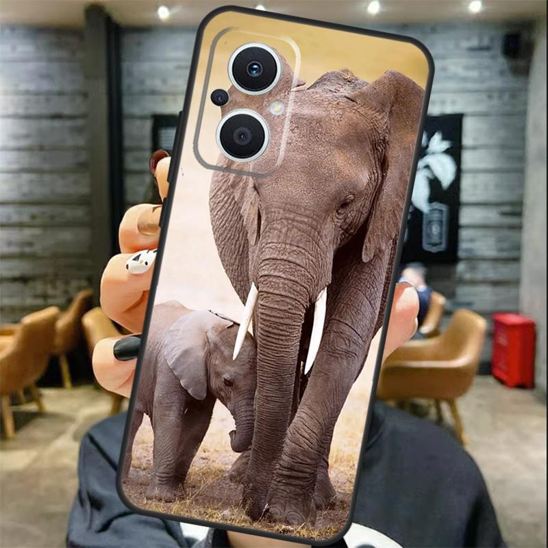 Elephant Baby Nature Case For OPPO Reno 11 11F 13 12 F 8T 7 8 10 Pro OPPO Find X8 X6 Pro X3 X5 Lite Cover Coque