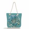 Multifunctional Flower  Printed Thick Rope Shoulder Beach Bag 7585