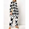 Autumn Creative Print Two-Piece Set Fall Fashion Print Casual Long-Sleeve Suit