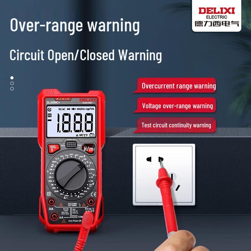DELIXI 8235S Smart Digital Multimeter CN plug (adapter included)