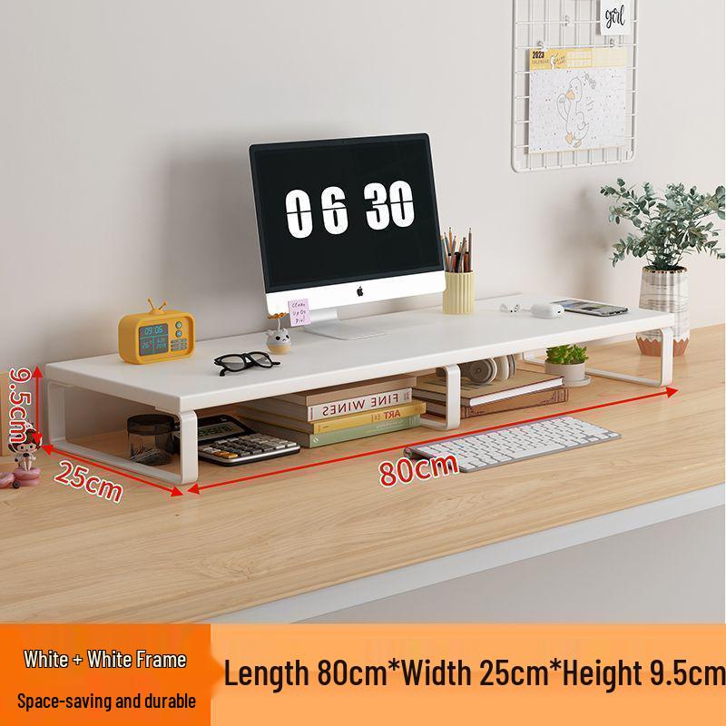 Schreibtisch-Monitor- & Laptop-Ständer mit Stauraum