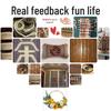 Maple Wood Large Hole Beads for DIY Bracelets - Round Accessories in Drawstring Bag
