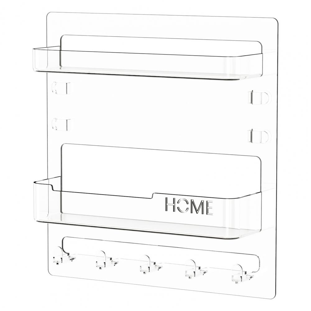 Väggförvaringshylla Sängbordsväggmonterad Ställ Väggfäste Sängbordsfack Stark Bärförmåga Spelkonsolorganisatör för Sovrum