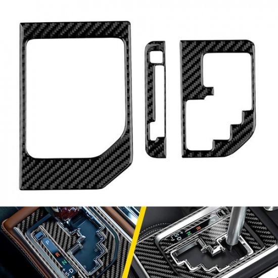 3X Carbon Fiber Gear Shift Panel Frame Cover Sticker For Toyota Tundra 2014-